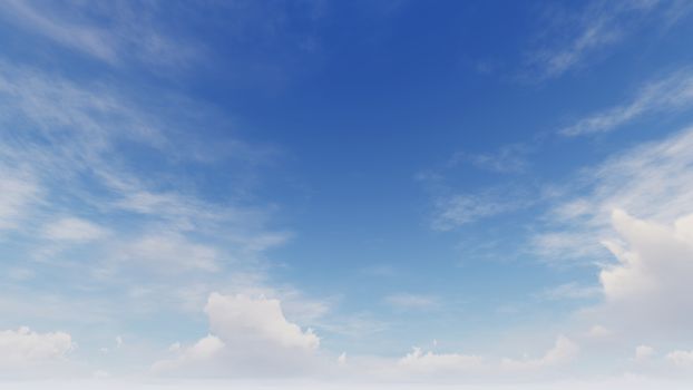 Cloudy blue sky abstract background, blue sky background with tiny clouds, 3d rendering

