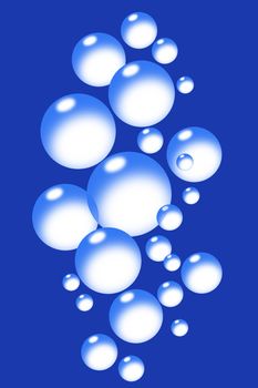 A blue bubbles background on blue abstract illustration
