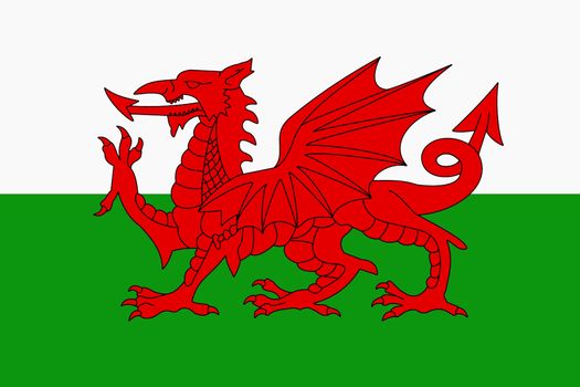 A background illustration of the flag of Wales