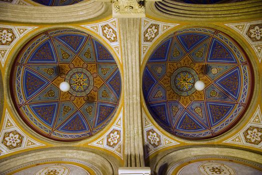 Entrance ceiling and ornamental details at Chernivtsi National University, unesco heritage site