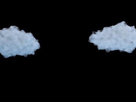 Air abstract background with cloud. 3d rendering.