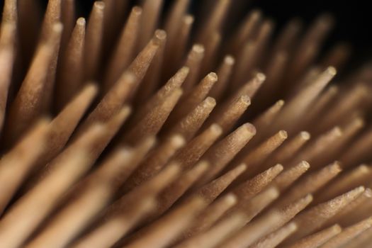 Toothpicks Stack Background. Macro Closeup.