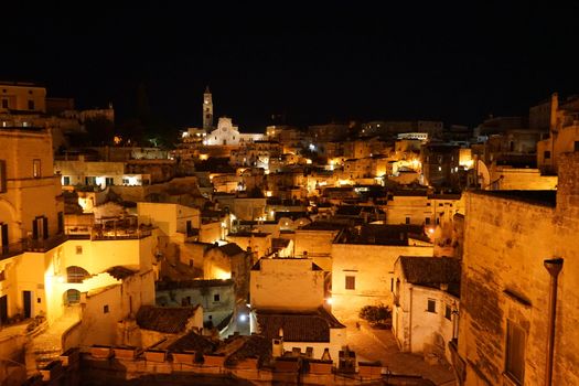 The old side of the town of Matera, Basilicata - Italy