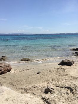 Beach near Carloforte on the Island of San Pietro, Sardinia - Italy