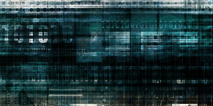 Futuristic Background with Technology Abstract on White