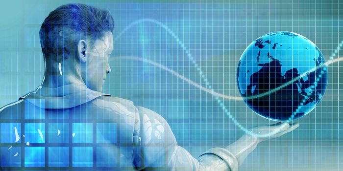 Futuristic Technology Portal with Digital Disruptive Technologies