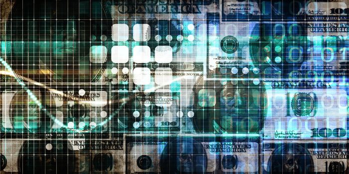 USD Money Solution as a Abstract Background Concept