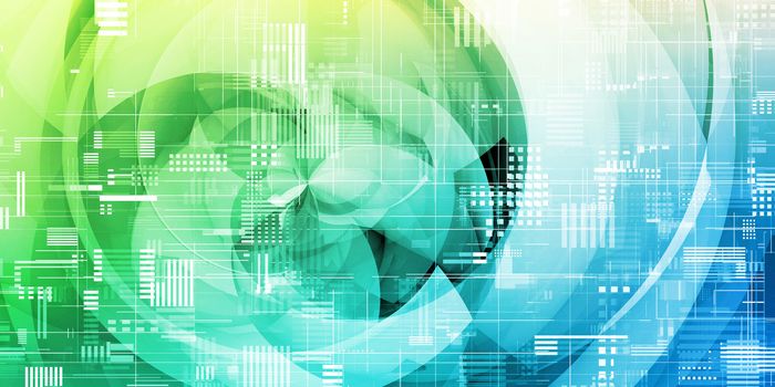 Technology Abstract Background with Futuristic Engineering Art