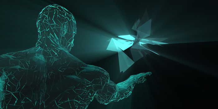 Drug Discovery Services and Virtual Reality Technology Concept