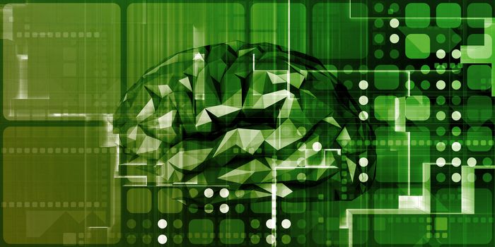 Brain Technology for Science Abstract Digital Background