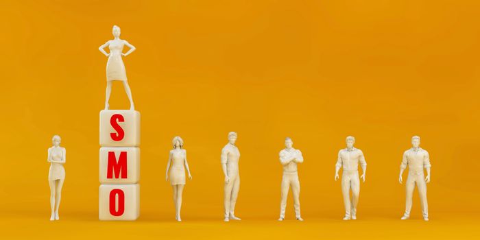 SMO Social Media Optimization Presentation Background in Orange and Red