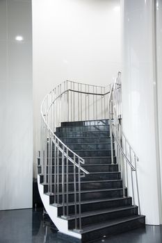 beautiful interior of a new apartment, staircase view