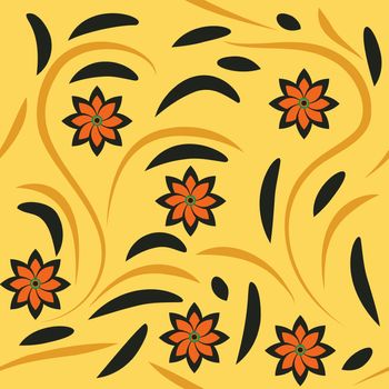 vector art Khokhloma, Hohloma or Khokhloma painting is the name of a Russian wood painting handicraft style and national ornament, known for its curved and vivid mostly flower, berry and leaf patterns