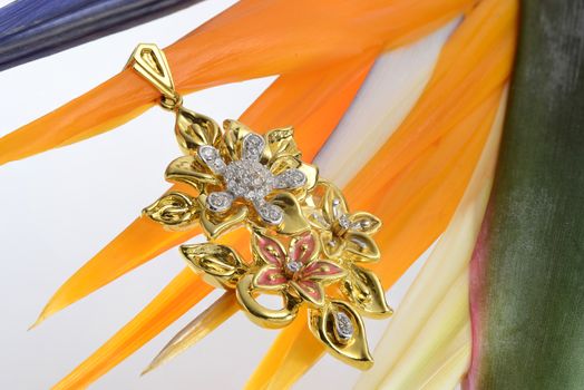 Gold jewelry Macro shot