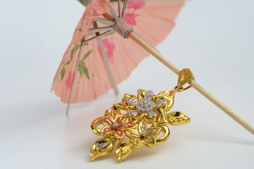 Gold jewelry Macro shot