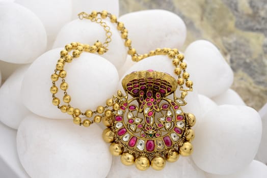 Gold jewelry Macro shot