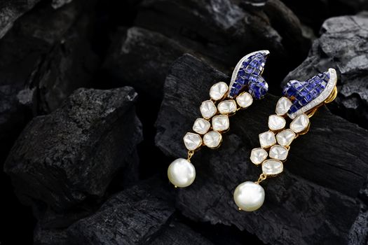 Gold jewelry Macro shot