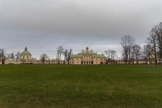 Oranienbaum park view with Grand Menshikov Palace Oranienbaum (Lomonosov) town, suburban of Saint Petersburg.
