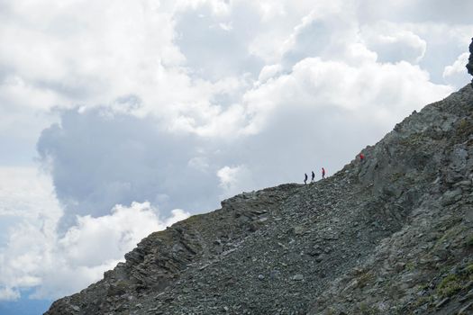 Panoramic view around the mountain Monviso, Piedmont - Italy