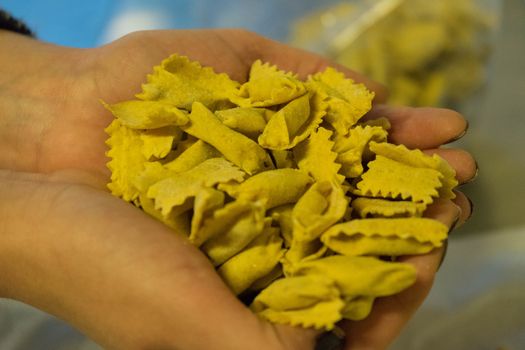 Agnolotti: home made pasta of the Langhe, Piedmont - Italy