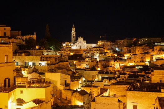 The old side of the town of Matera, Basilicata - Italy