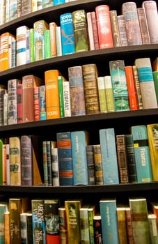 Old books in a library