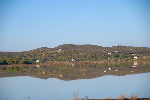 Saline on the island of Carloforte, Sardinia Italy