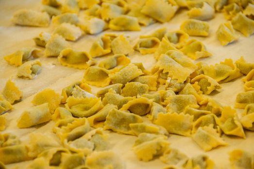 Agnolotti: home made pasta of the Langhe, Piedmont - Italy