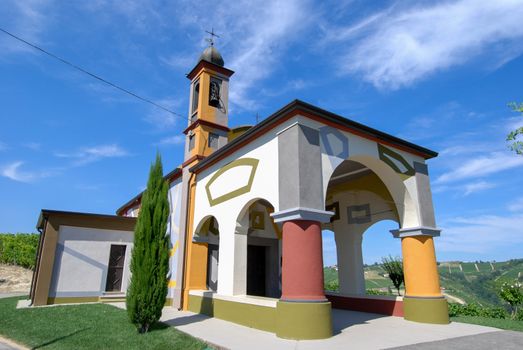 Little Church of Coazzolo Painted by David Tremlett