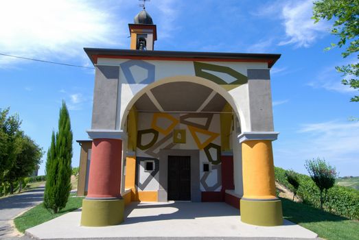 Little Church of Coazzolo Painted by David Tremlett