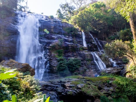 The Waterfall green forest river stream landscape