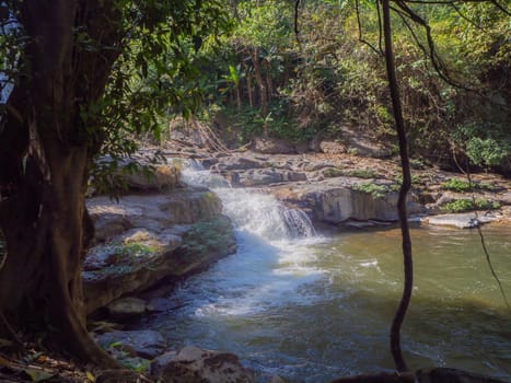 The Waterfall green forest river stream landscape