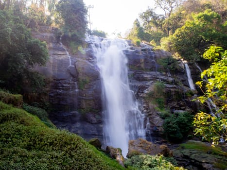 The Waterfall green forest river stream landscape