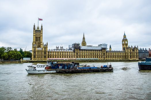 England London Sept 27th 2016 A picture of the Houses of Parliment across the river