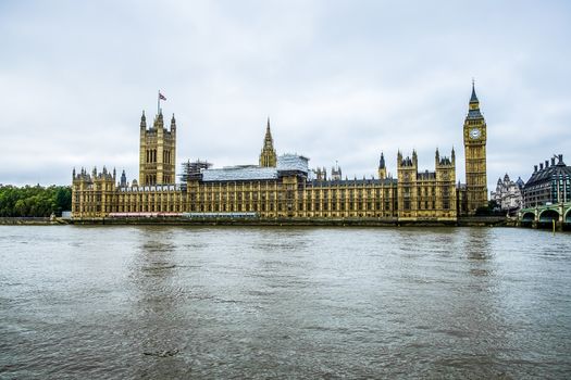 England London Sept 27th 2016 A picture of the Houses of Parliment across the river