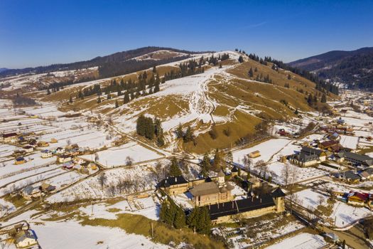 Moldovita Monastery was built in 1532 by moldavian king Petru Rares. Exterior frescoes contain portrait of saints or prophets and live of Jesus scenes. Protected by defensive walls and towers.