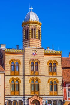 Silver tower cupola of a orthodox church in Brasov, Romania