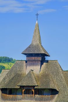 Nuns house at Barsana Monastery in Romania, summer view