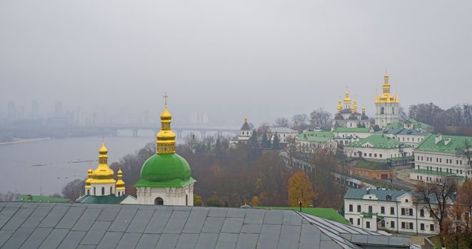 Historic landmark in Kiev, Great Pechersk Lavra orthodox monastery.