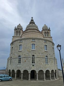 Beautiful Basilica of Santa Luzia, a catholic temple in North Portugal,