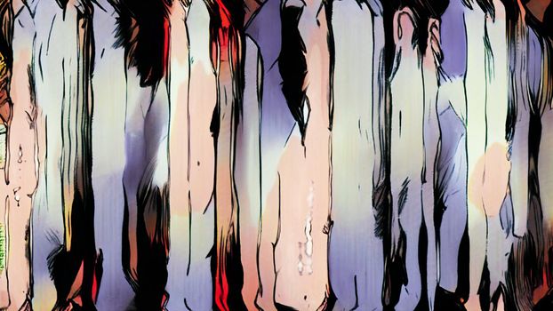 Computer generated abstract comic style backdrop. 3d rendering of the drawn fragment