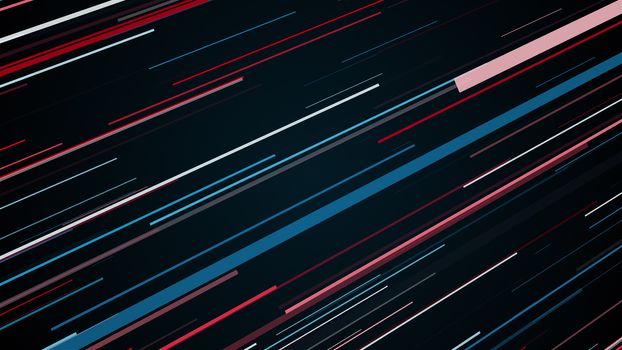 Abstract stripes in space - abstraction of data communication, computer generated background, 3D rendering