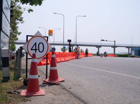 signs repairs road and worke