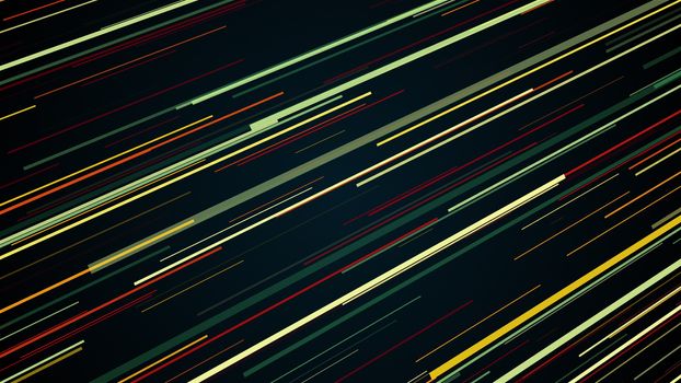 Abstract stripes in space - abstraction of data communication, computer generated background, 3D rendering