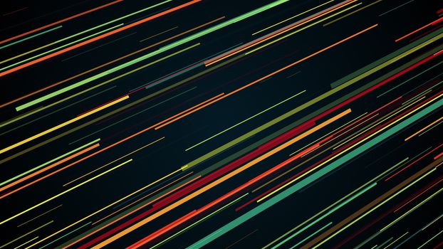 Abstract stripes in space - abstraction of data communication, computer generated background, 3D rendering