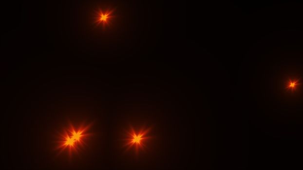 Many of flash lights with random switch on, computer generated modern background, 3d rendering