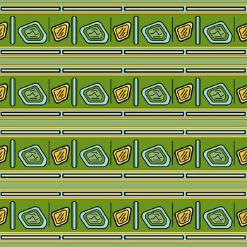 Seamless decorative pattern. ethnic endless background with ornamental decorative elements with traditional etnic motives, tribal geometric figures. Print for wrapping, background