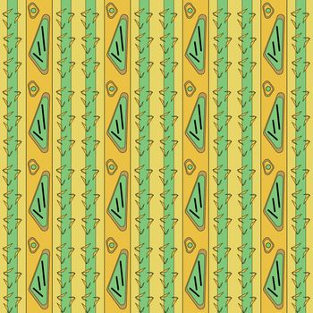 Seamless decorative pattern. ethnic endless background with ornamental decorative elements with traditional etnic motives, tribal geometric figures. Print for wrapping, background