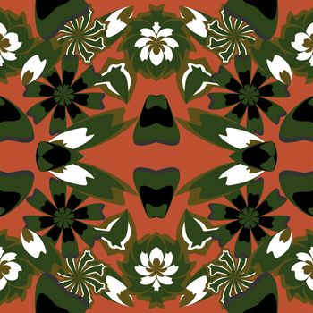 floral wallpaper with set of different flowers. Could be used as seamless wallpaper, textile, wrapping paper or background