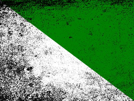 The flag of the Russian region of Siberia in white and green with grunge FX